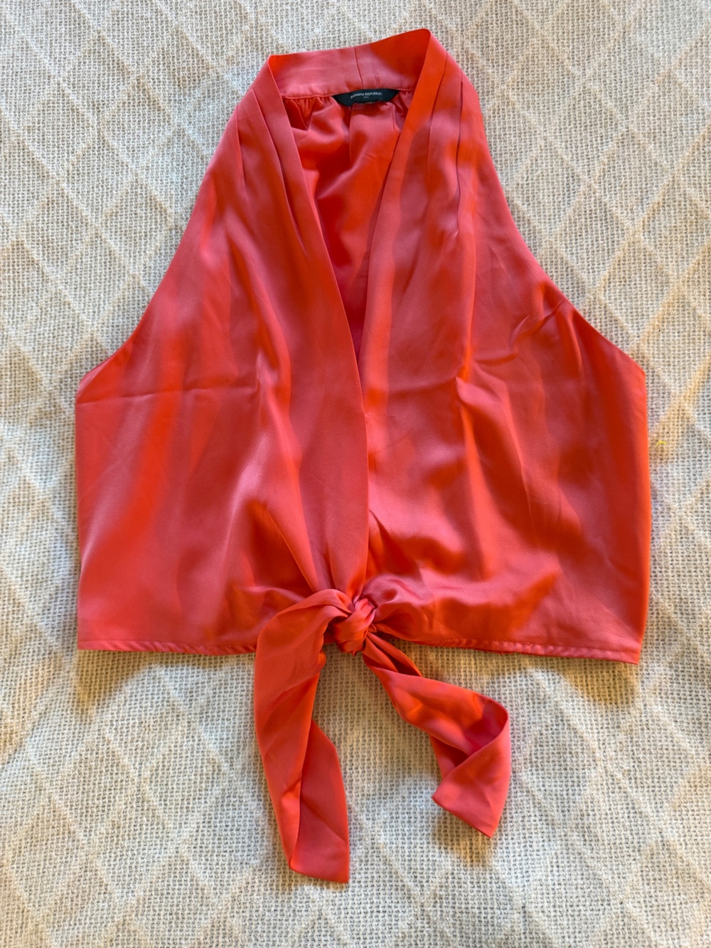 Banana Republic Coral 100% Silk Top